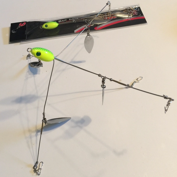 Alabama rigs with blades for freshwater Striper.